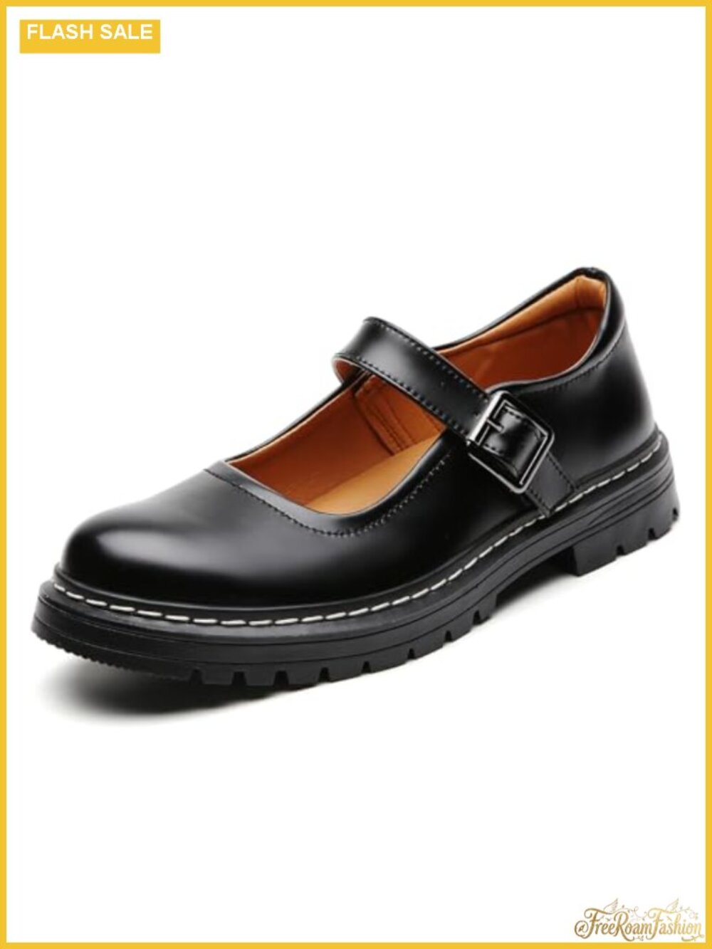Women's Mary Jane Platform Oxford Dress Shoes Buckle Strap